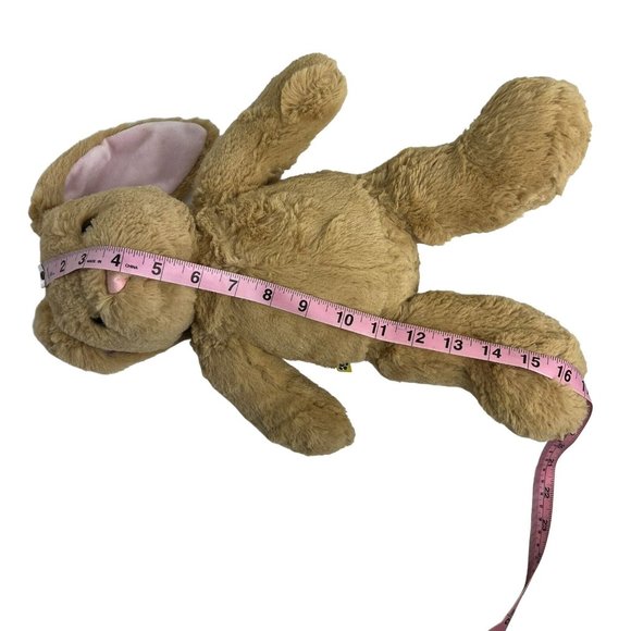 Build A Bear Workshop Bunny Rabbit Plush Stuffed Animal Brown Pink 2009 BAB - Picture 12 of 12